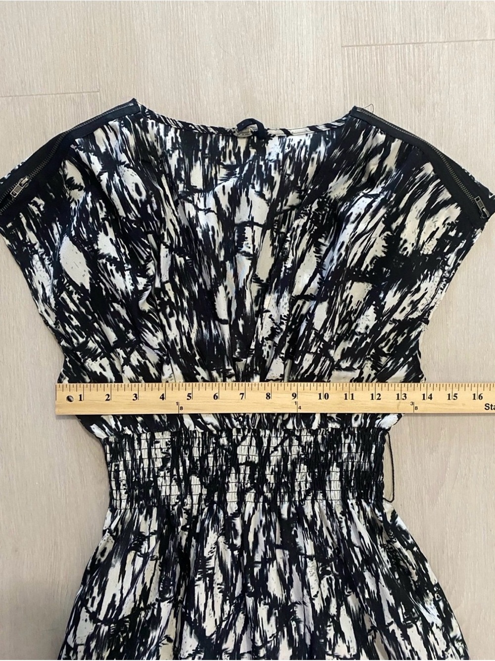 Guess Black and White Strapless Printed Dress - Picture 2 of 10